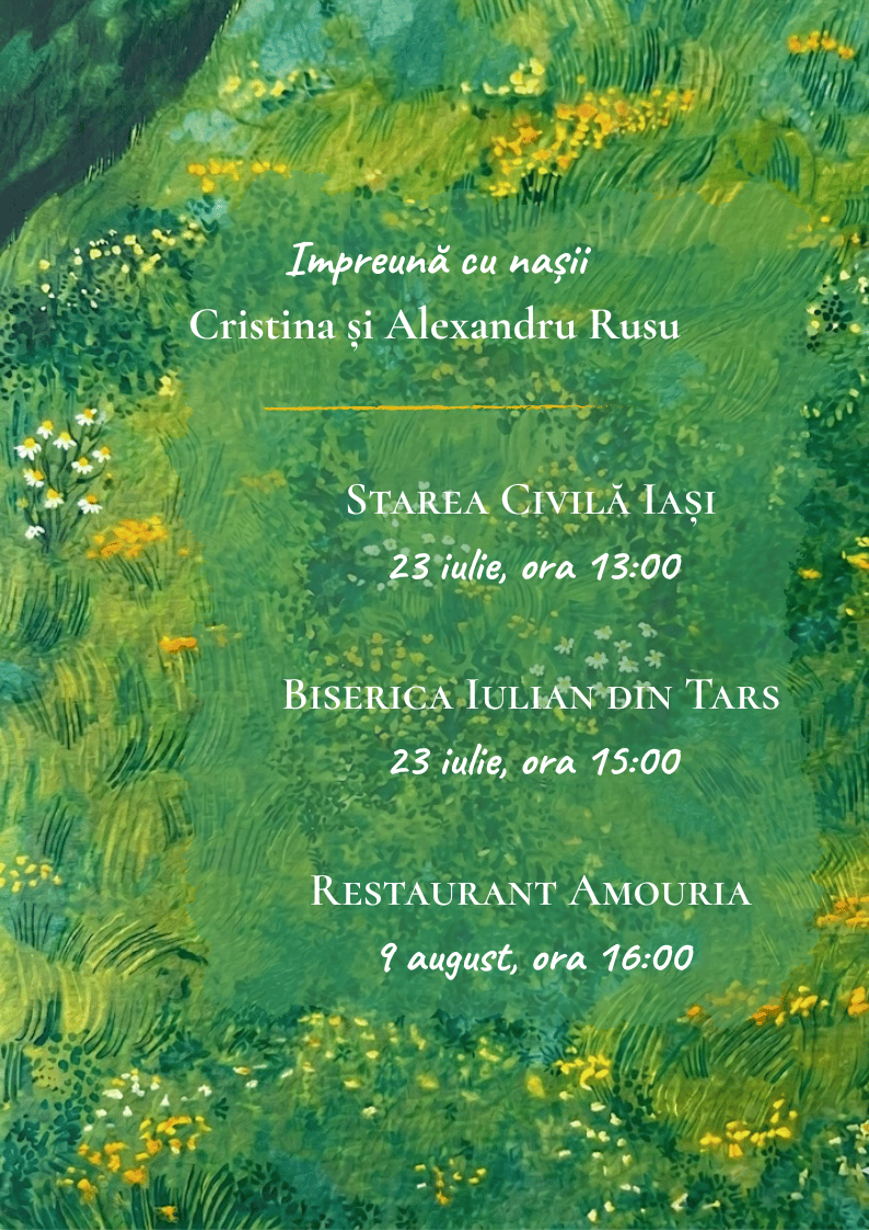 Programul evenimentelor