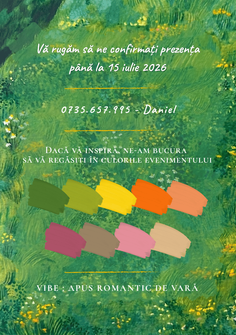 Confirmare prezență și culori